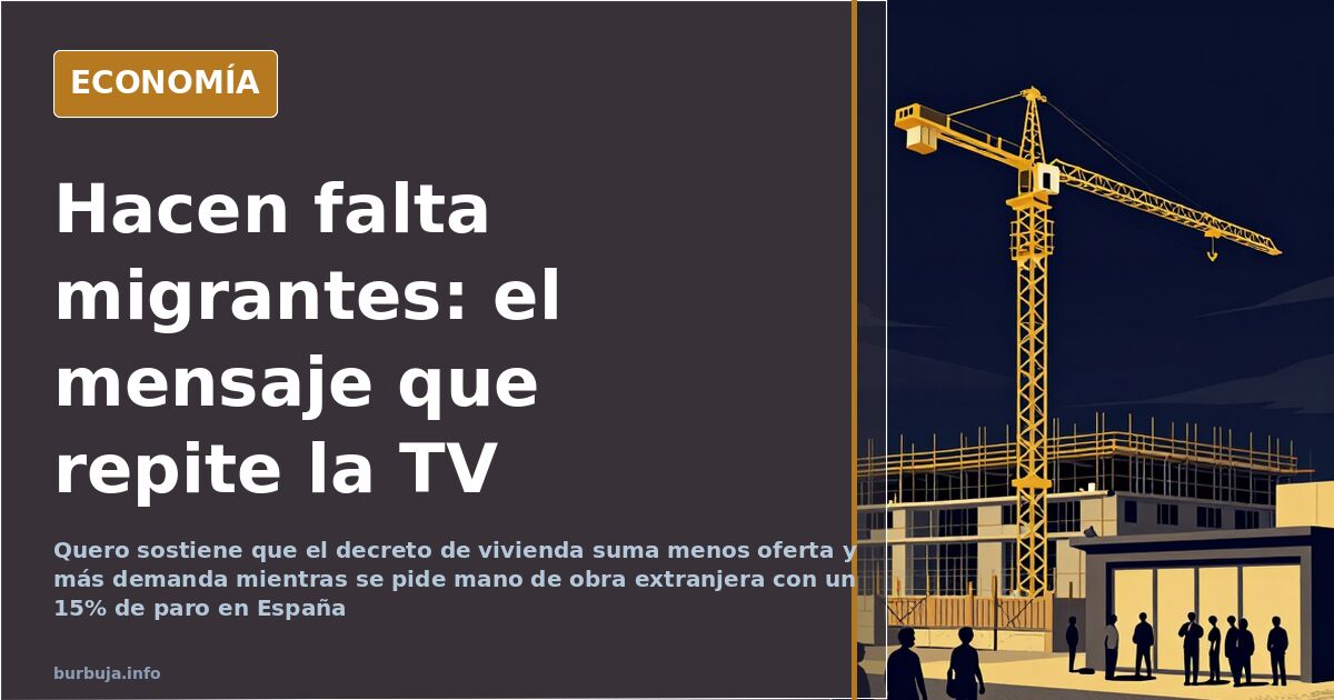 Carlos H. Quero durante una entrevista televisiva sobre el decreto de vivienda y la oferta de alquiler