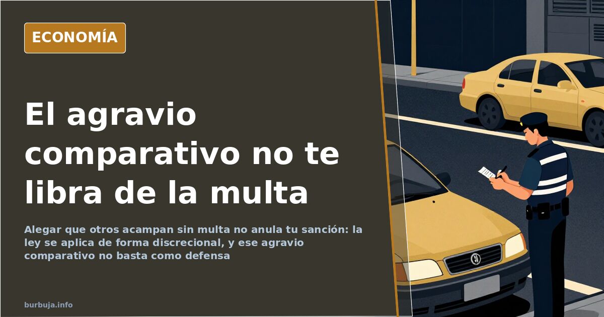 Tienda de campaña plantada en una plaza pública, ilustración del debate sobre la libre acampada