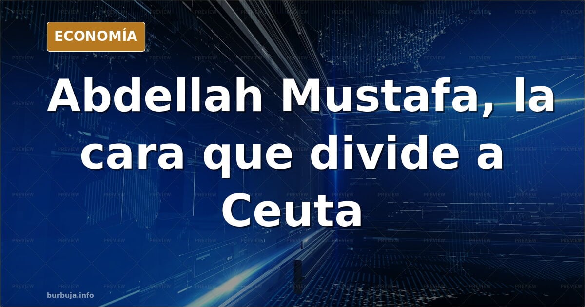 Ilustración de un líder vecinal de Ceuta hablando ante las cámaras junto al campamento de migrantes de Sidi Embarek
