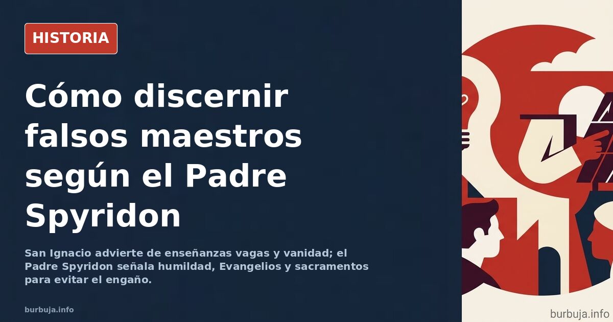 CÓMO DISCERNIR A LOS FALSOS MAESTROS (Padre Spyridon)