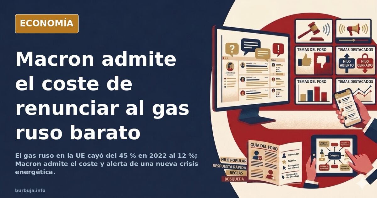 Macron admite el alto precio de renunciar al gas ruso...