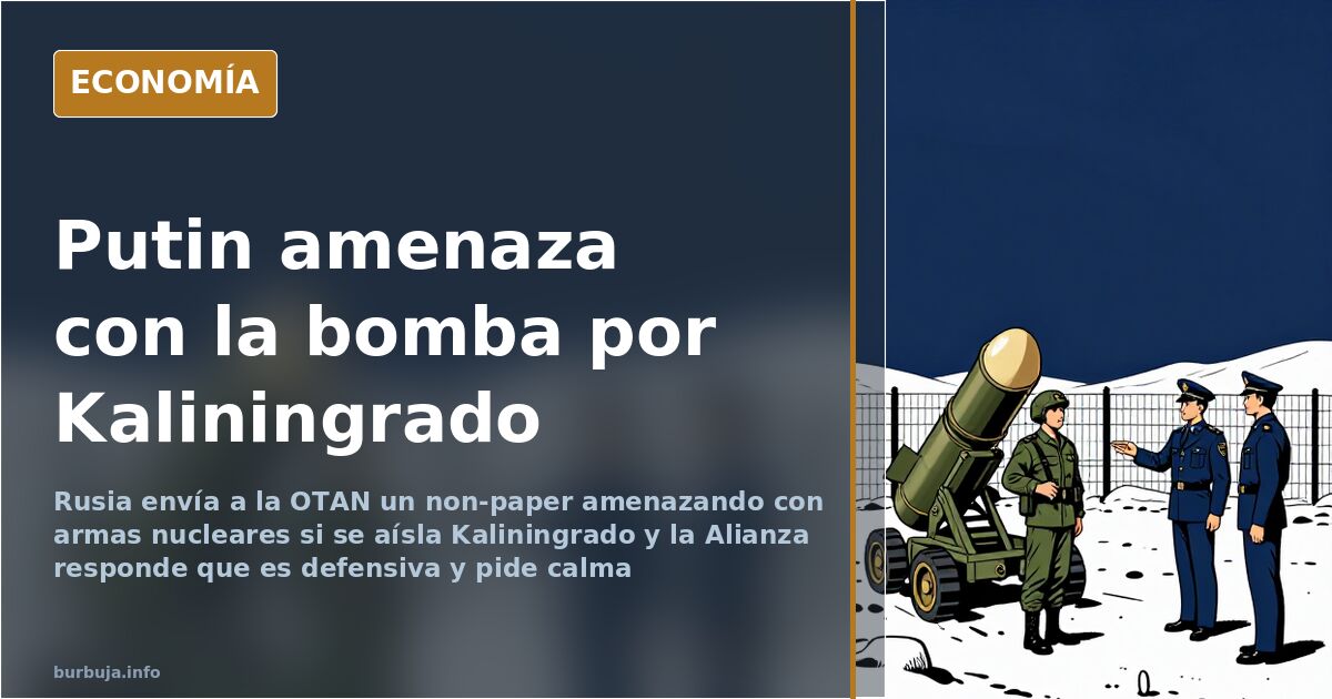 Sobre lacrado y documento diplomático junto a un mapa de Kaliningrado sobre fondo azul marino con trazos dorados