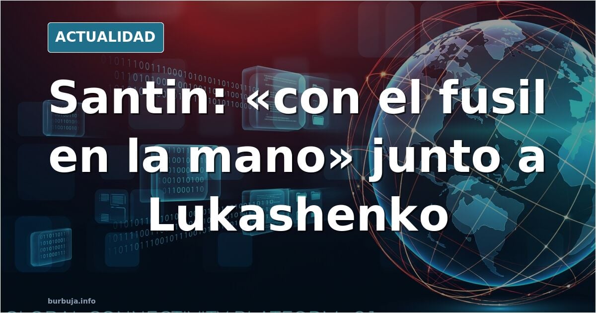 Albert Santin con un fusil