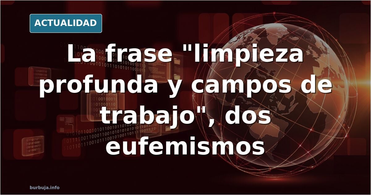 Cao de benos:"limpieza profunda y campos de trabajo"