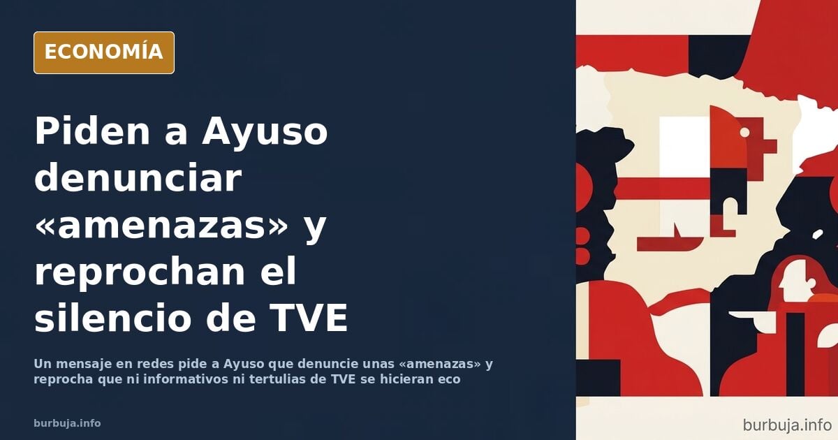 Vista de la Puerta del Sol de Madrid con pancartas de una concentración y edificios al fondo, ilustración editorial sobre las