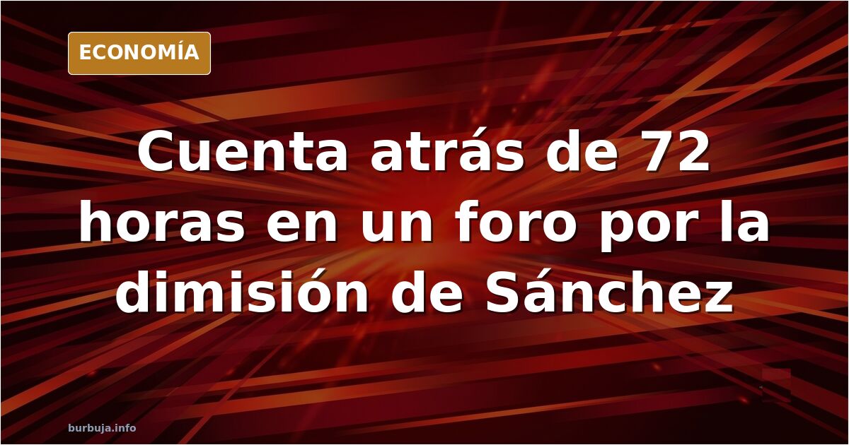 Reloj de cuenta atrás sobre un atril vacío en un hemiciclo, símbolo del ultimátum de 72 horas lanzado en un foro