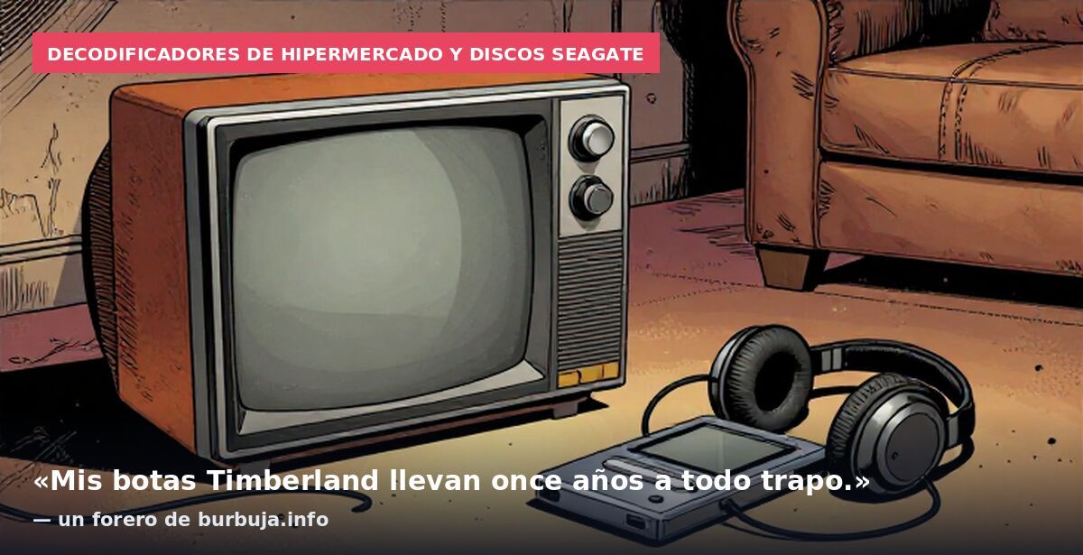 Decodificadores de hipermercado y discos Seagate: «Mis botas Timberland llevan once años a todo trapo.» — un forero de burbuja.info