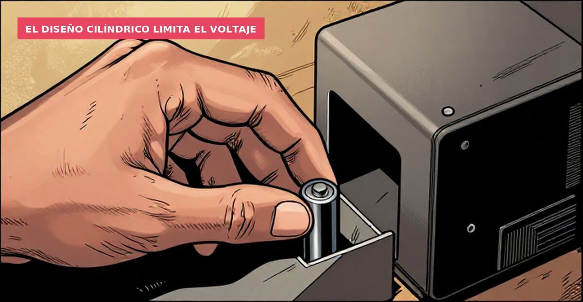 El diseño cilíndrico limita el voltaje