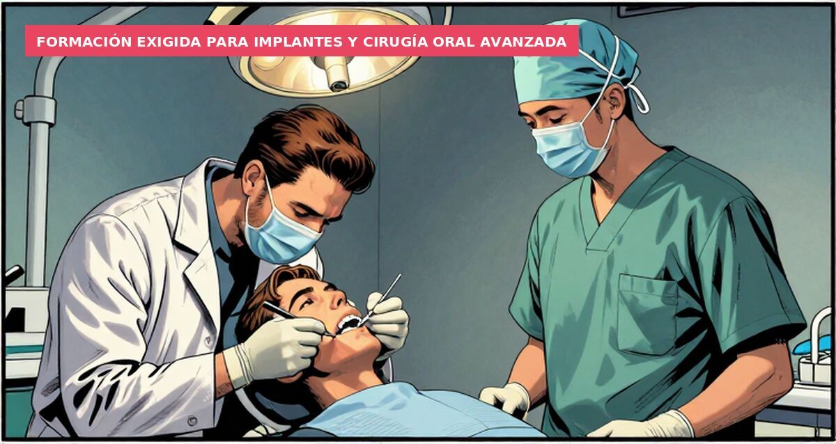 Formación exigida para implantes y cirugía oral avanzada