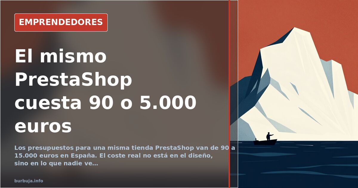 Presupuestos de tiendas online PrestaShop con horquillas de precio muy dispares en el mercado español