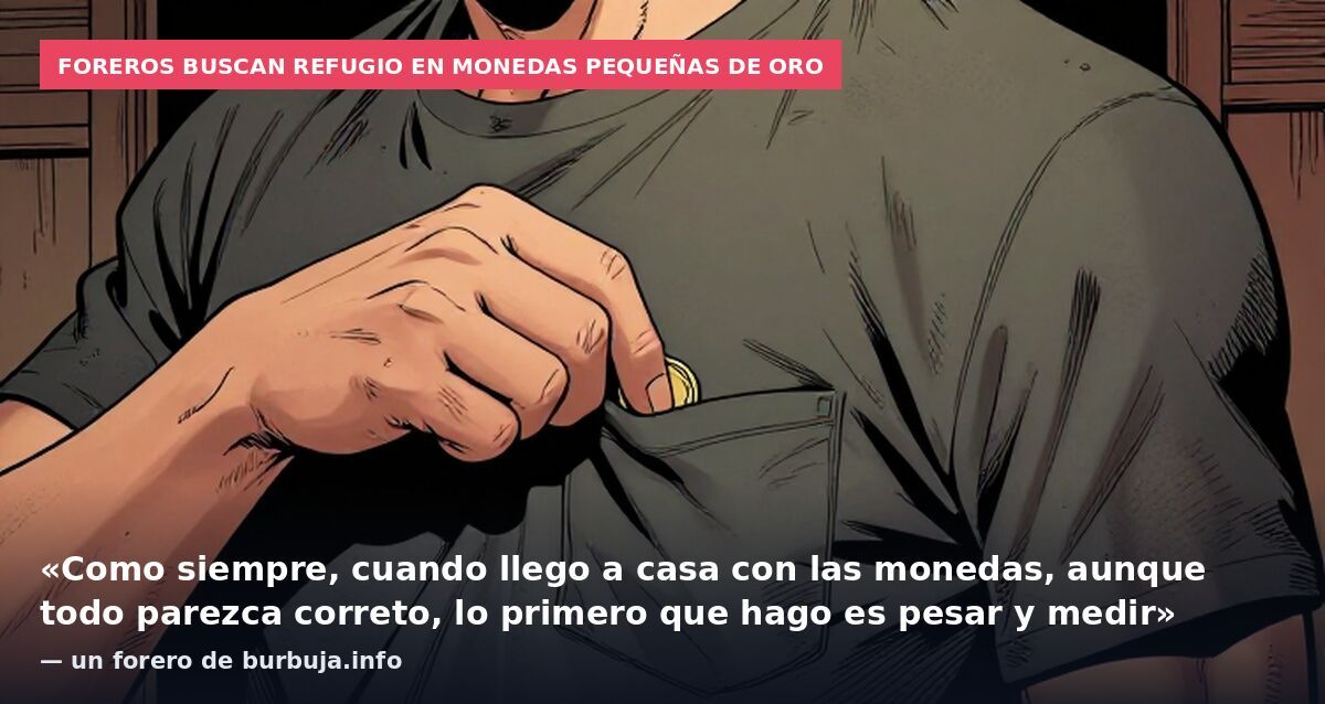 Foreros buscan refugio en monedas pequeñas de oro: «Como siempre, cuando llego a casa con las monedas, aunque todo parezca correto, lo primero que hago es pesar y medir» — un forero de burbuja.info