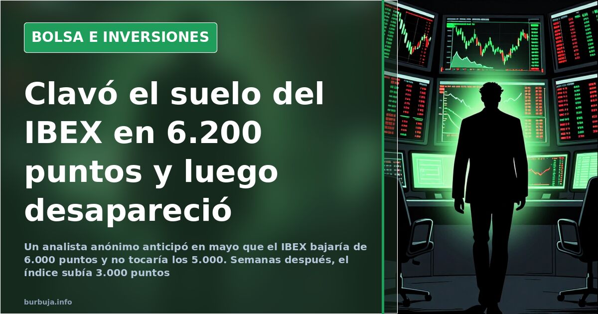 The anonymous guru who nailed the IBEX low at 6,200 points