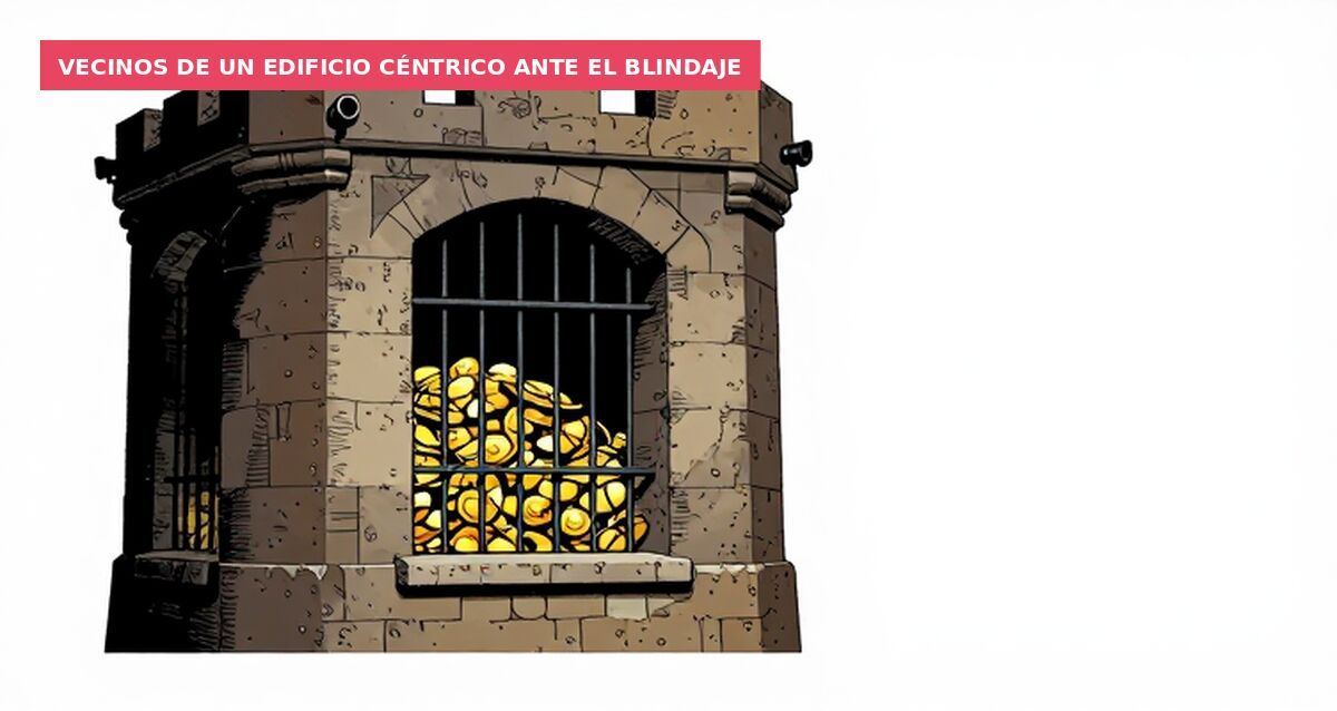Vecinos de un edificio céntrico ante el blindaje