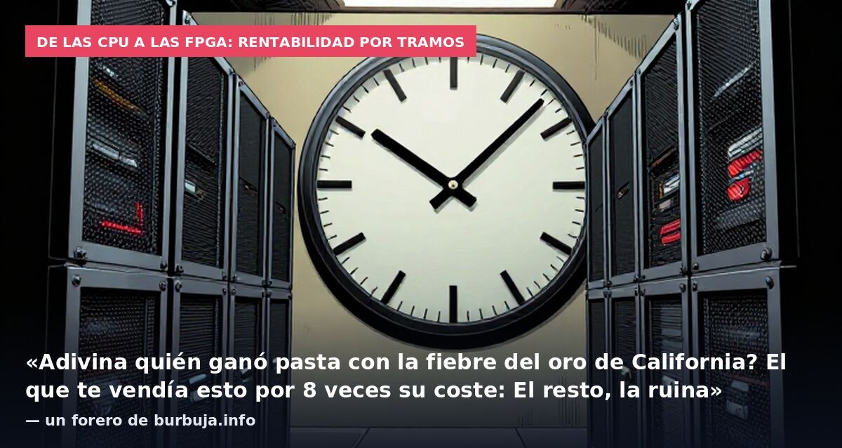 De las CPU a las FPGA: rentabilidad por tramos: «Adivina quién ganó pasta con la fiebre del oro de California? El que te vendía esto por 8 veces su coste: El resto, la ruina» — un forero de burbuja.info