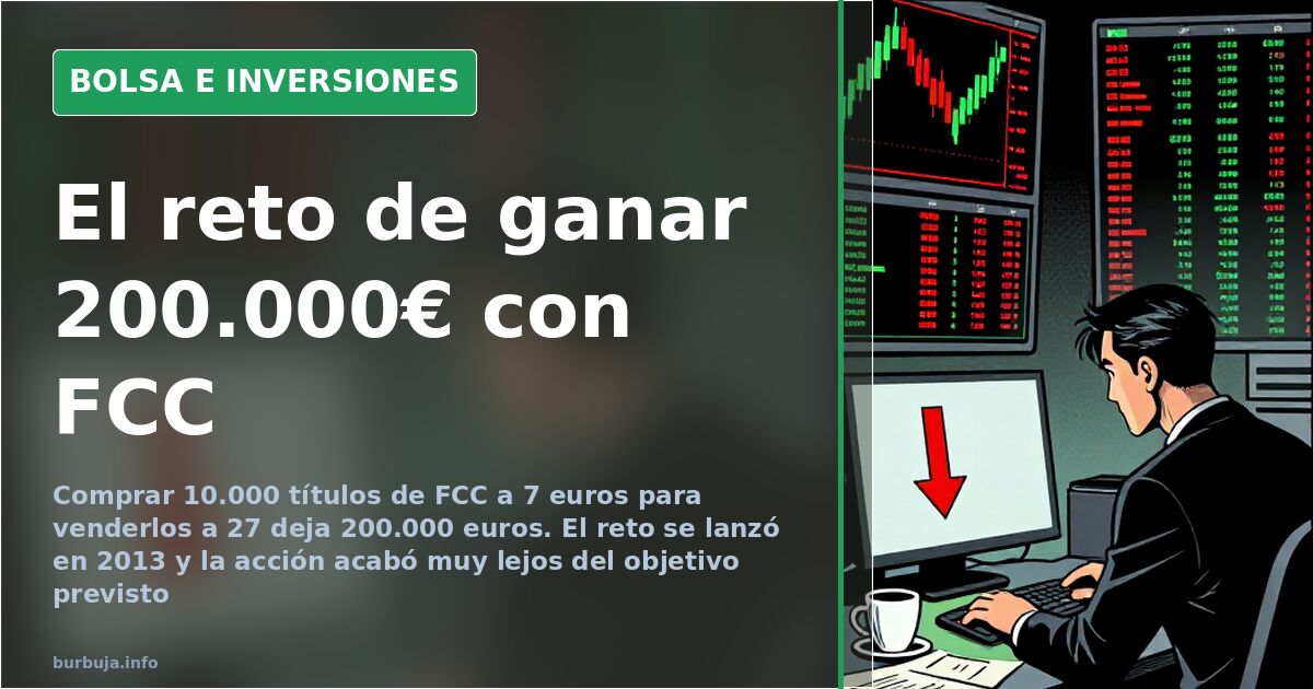 Investing €200,000 in the stock market: betting on FCC from €7