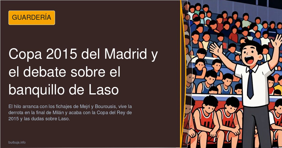 Copa 2015 del Madrid y el debate sobre el banquillo de Laso
