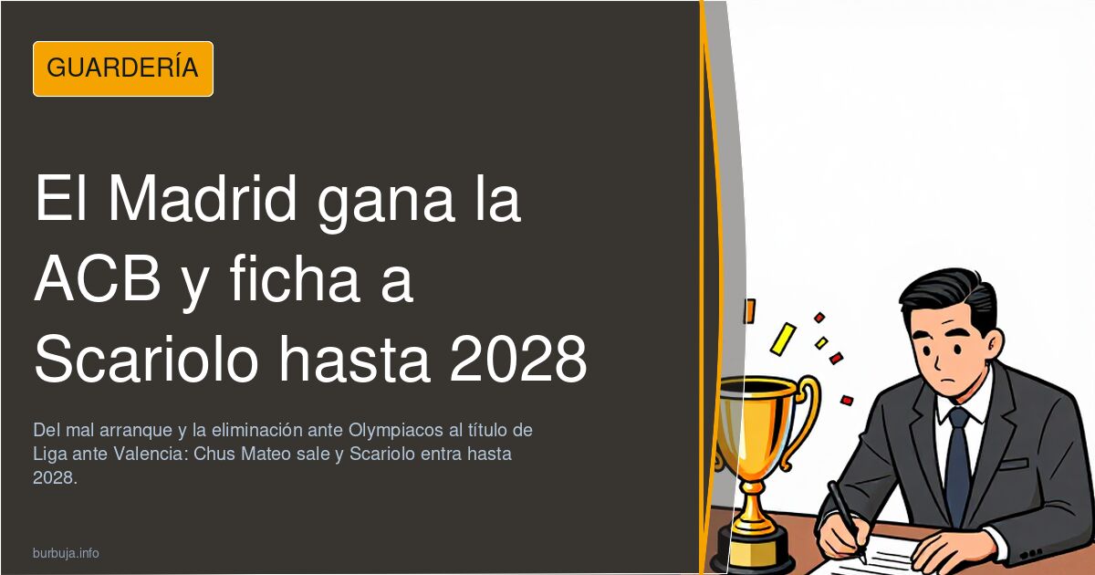 El Madrid gana la ACB y ficha a Scariolo hasta 2028