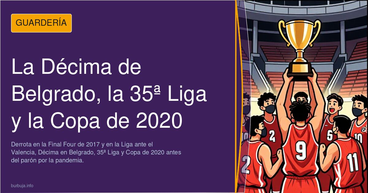 La Décima de Belgrado, la 35ª Liga y la Copa de 2020