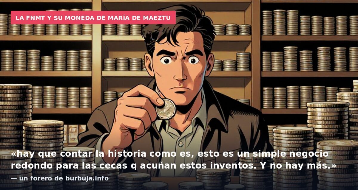 La FNMT y su moneda de María de Maeztu: «hay que contar la historia como es, esto es un simple negocio redondo para las cecas q acuñan estos inventos. Y no hay más.» — un forero de burbuja.info