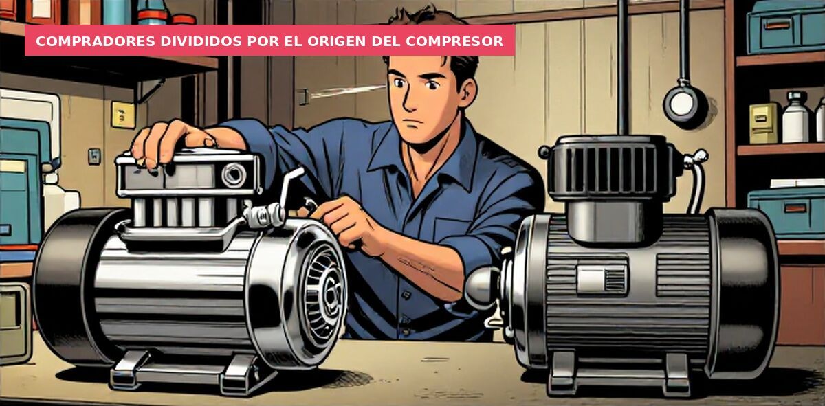 Compradores divididos por el origen del compresor