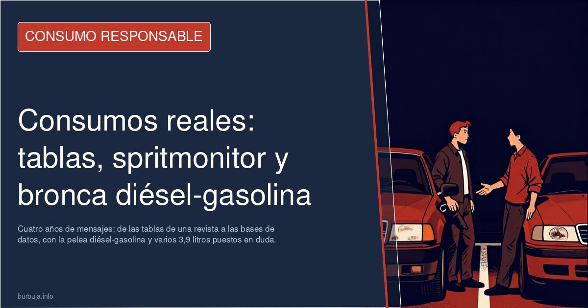 Consumos reales: tablas, spritmonitor y bronca diésel-gasolina