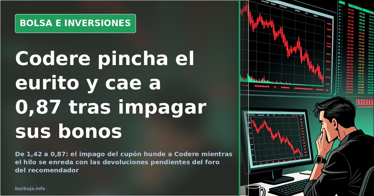 Codere pincha el eurito y cae a 0,87 tras impagar sus bonos