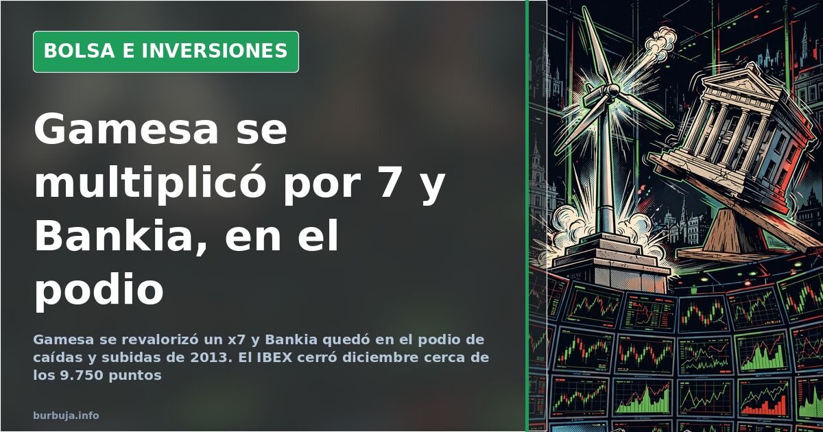 Ibex 35 2013: Gamesa Soars Sevenfold, Bankia Stars in Both Rises and Falls
