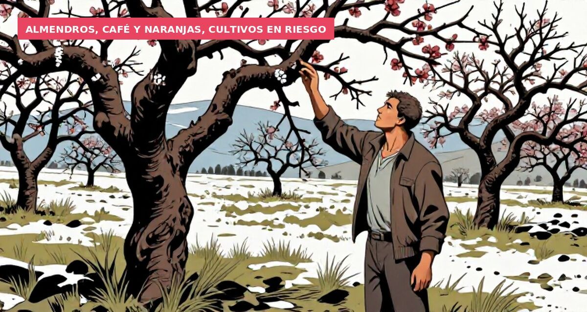 Almendros, café y naranjas, cultivos en riesgo