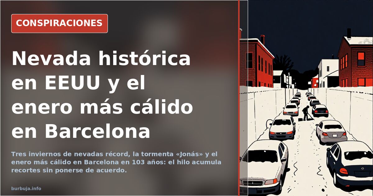 Nevada histórica en EEUU y el enero más cálido en Barcelona