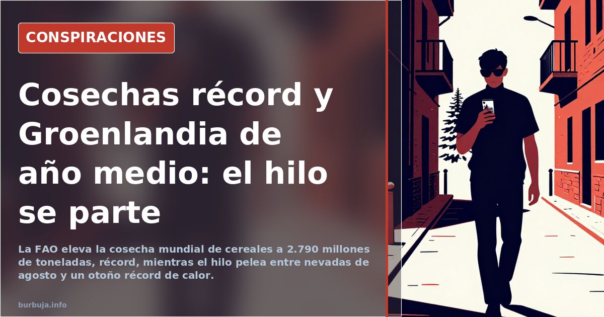 Cosechas récord y Groenlandia de año medio: el hilo se parte