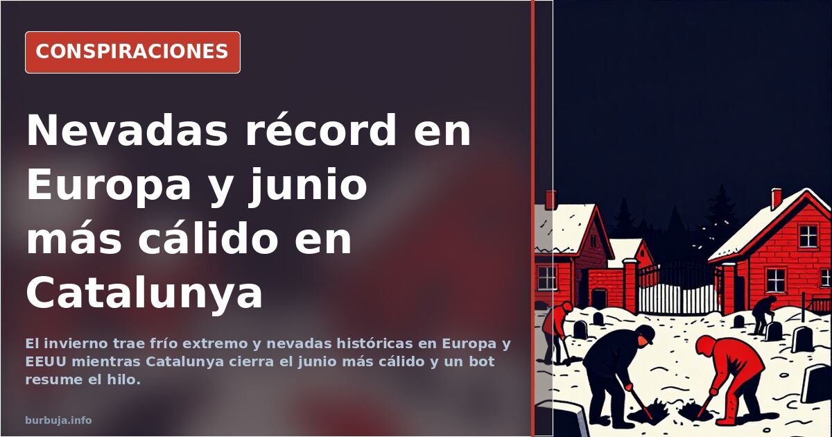 Nevadas récord en Europa y junio más cálido en Catalunya