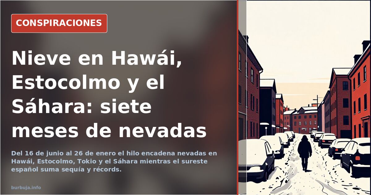 Nieve en Hawái, Estocolmo y el Sáhara: siete meses de nevadas