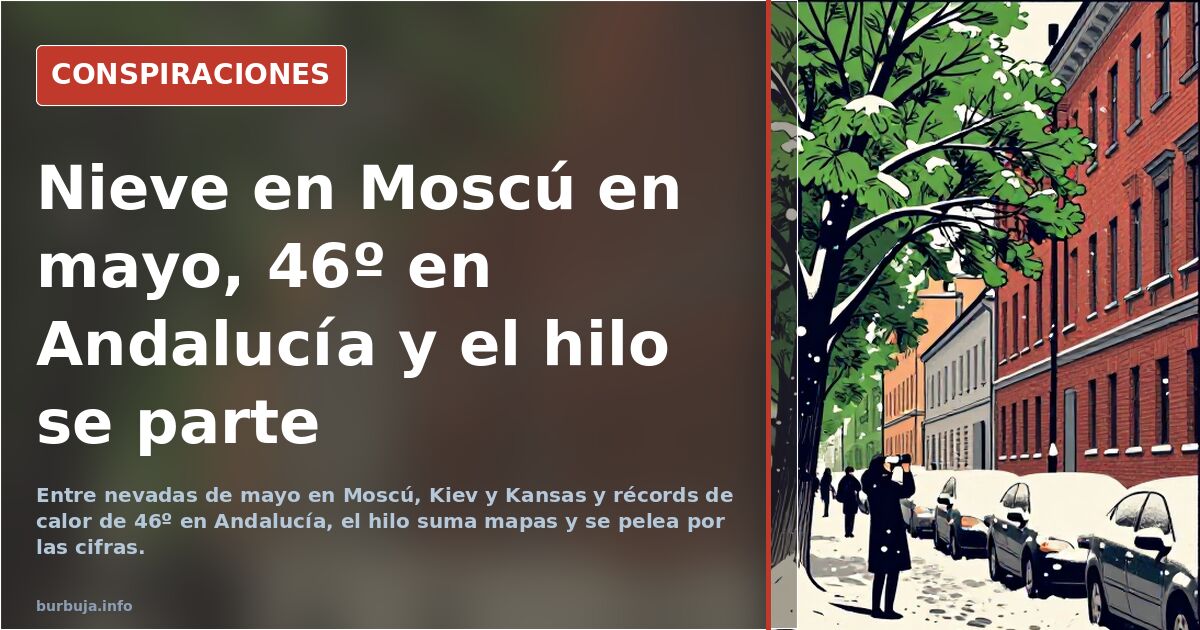 Nieve en Moscú en mayo, 46º en Andalucía y el hilo se parte