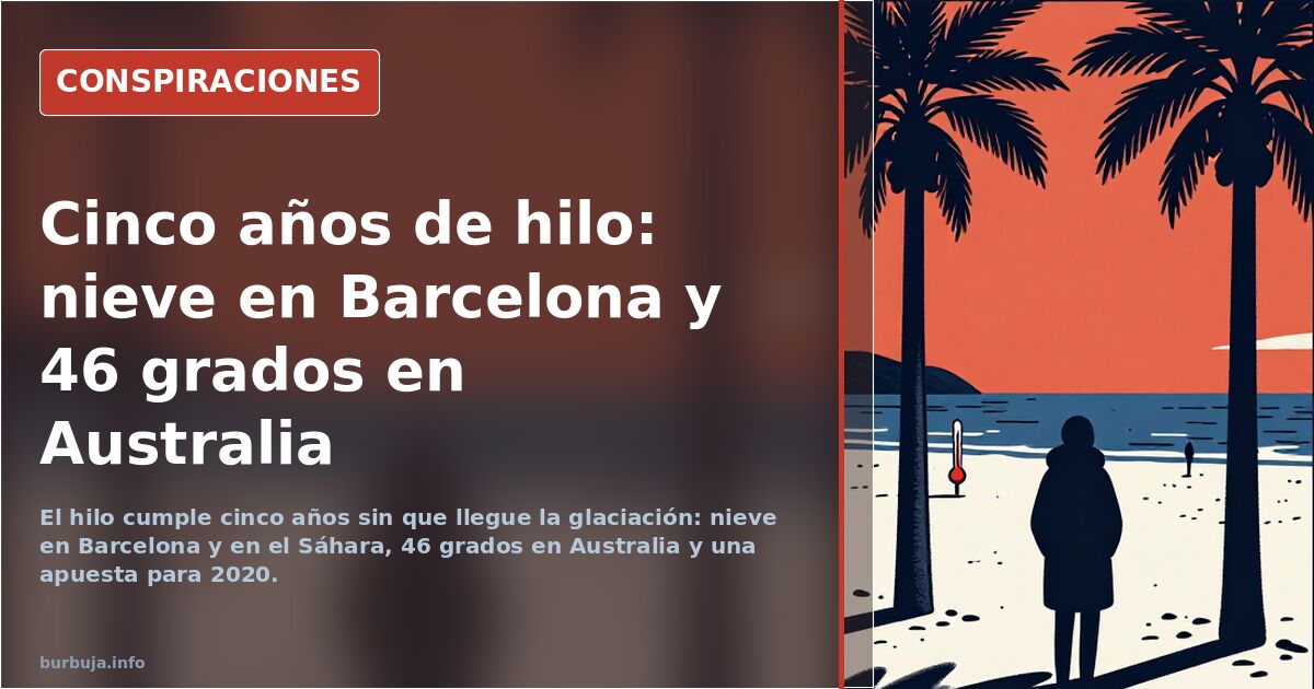 Cinco años de hilo: nieve en Barcelona y 46 grados en Australia