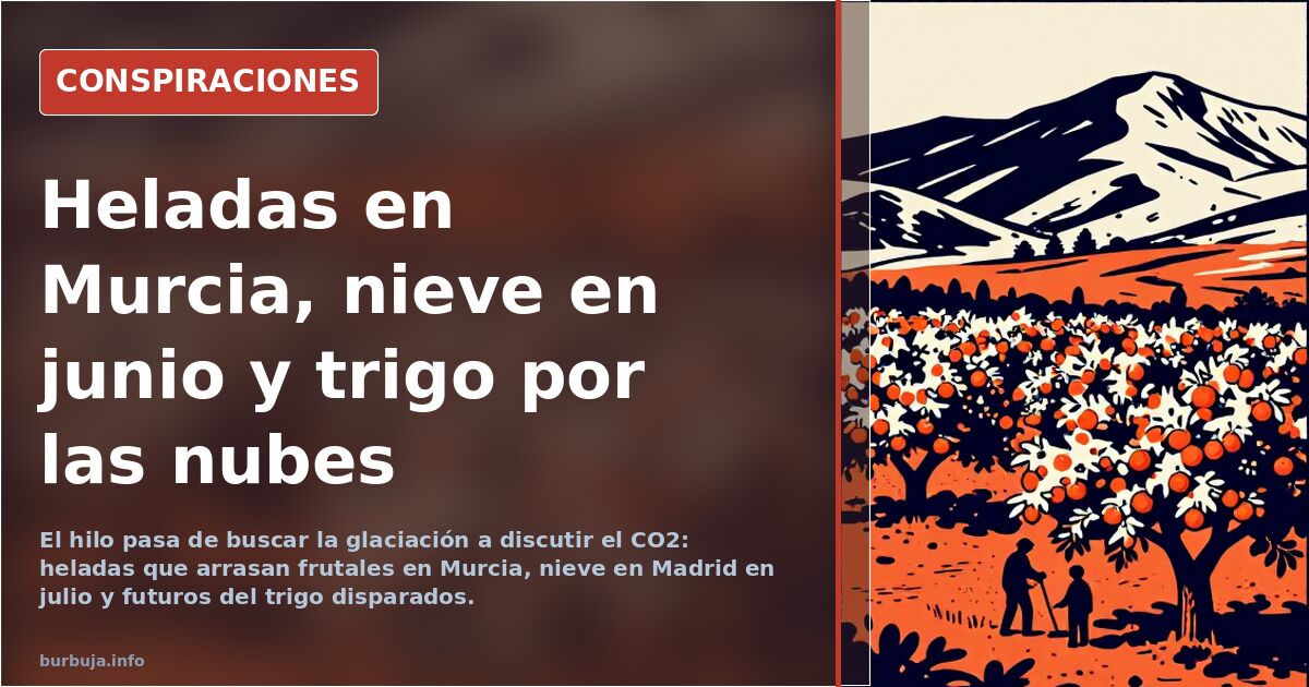 Heladas en Murcia, nieve en junio y trigo por las nubes