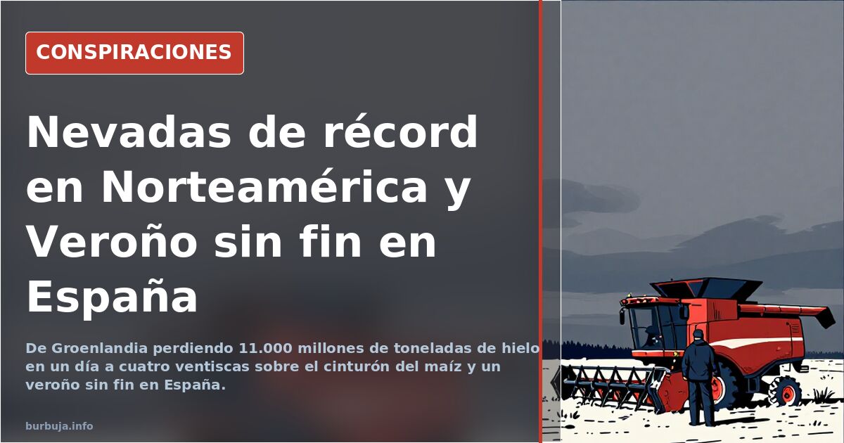 Nevadas de récord en Norteamérica y Veroño sin fin en España
