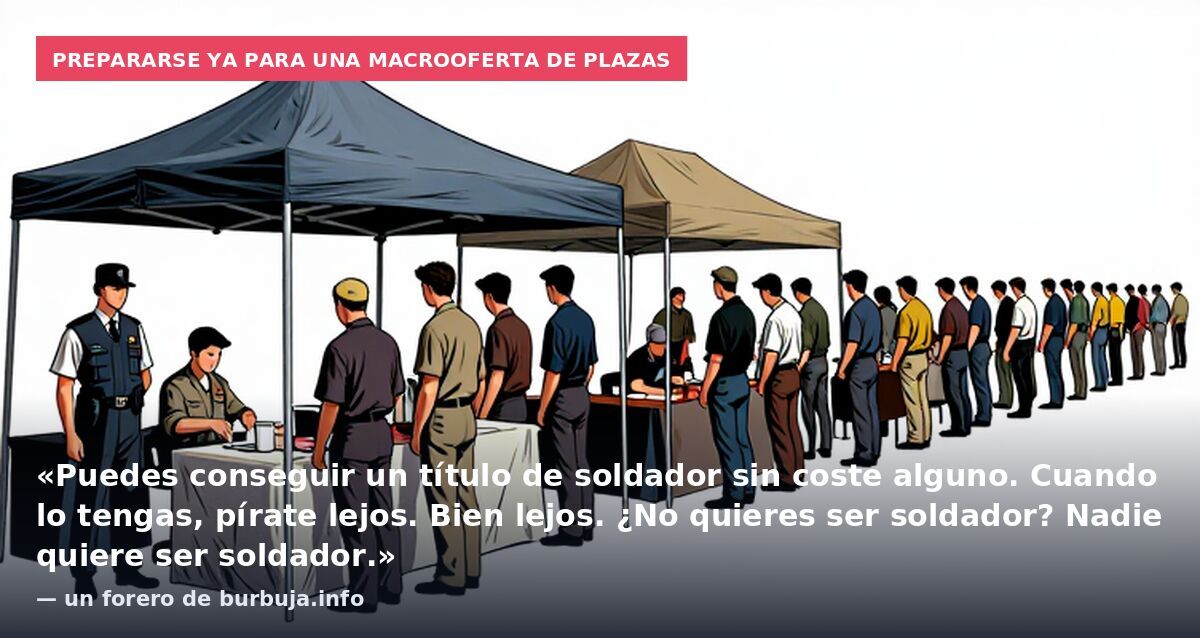 Prepararse ya para una macrooferta de plazas: «Puedes conseguir un título de soldador sin coste alguno. Cuando lo tengas, pírate lejos. Bien lejos. ¿No quieres ser soldador? Nadie quiere ser soldador.» — un forero de burbuja.info
