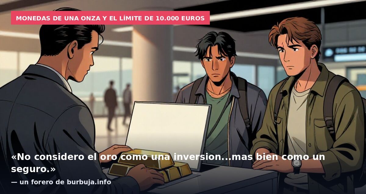 Monedas de una onza y el límite de 10.000 euros: «No considero el oro como una inversion...mas bien como un seguro.» — un forero de burbuja.info