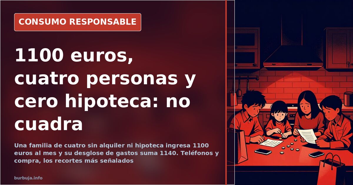 1100 euros a month for four people and no mortgage: it doesn’t stretch