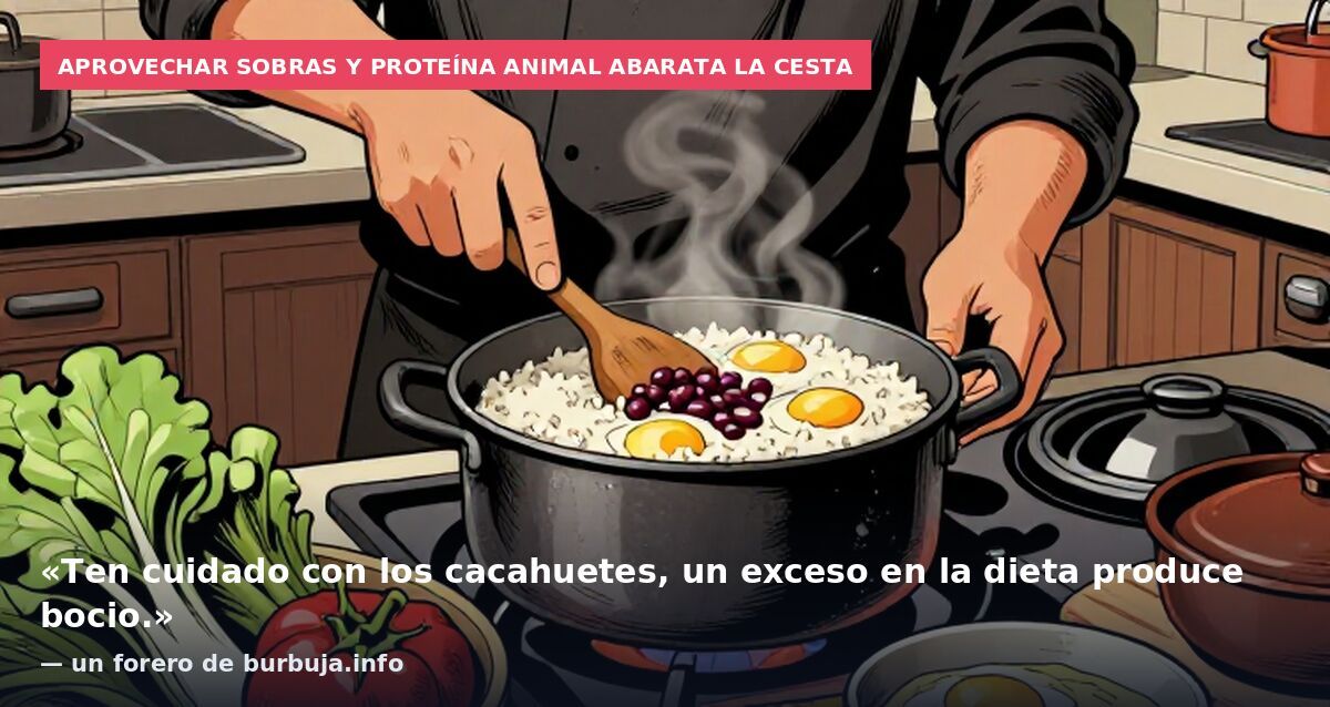 Aprovechar sobras y proteína animal abarata la cesta: «Ten cuidado con los cacahuetes, un exceso en la dieta produce bocio.» — un forero de burbuja.info