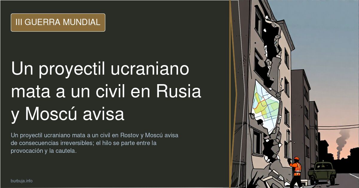 Un proyectil ucraniano mata a un civil en Rusia y Moscú avisa