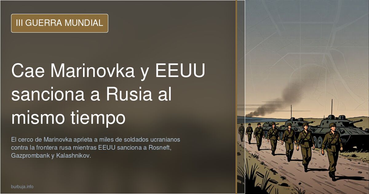 Cae Marinovka y EEUU sanciona a Rusia al mismo tiempo
