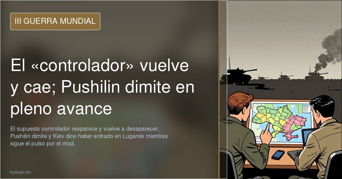 El «controlador» vuelve y cae; Pushilin dimite en pleno avance