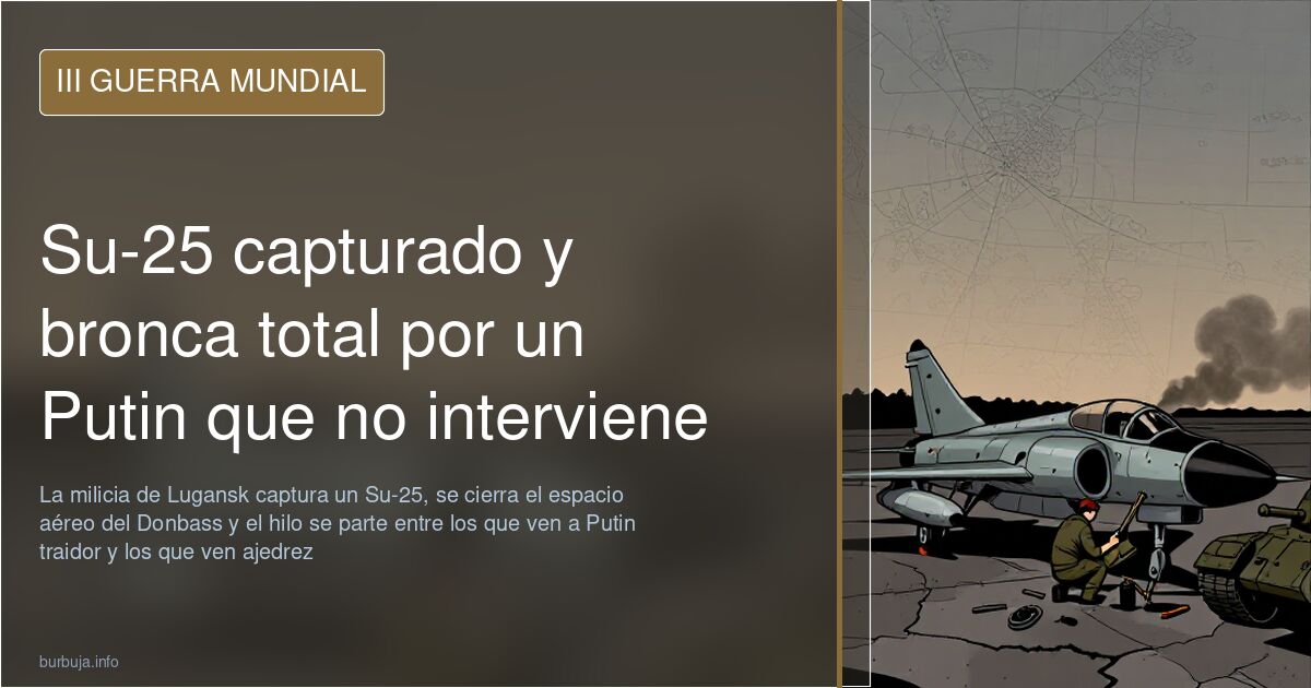 Su-25 capturado y bronca total por un Putin que no interviene