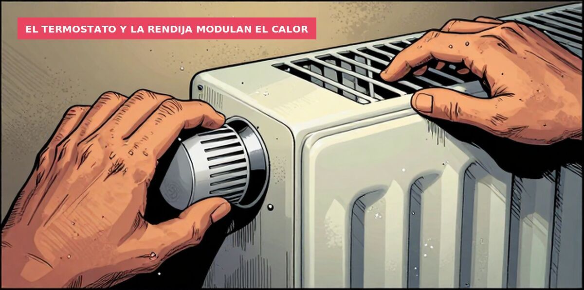 El termostato y la rendija modulan el calor