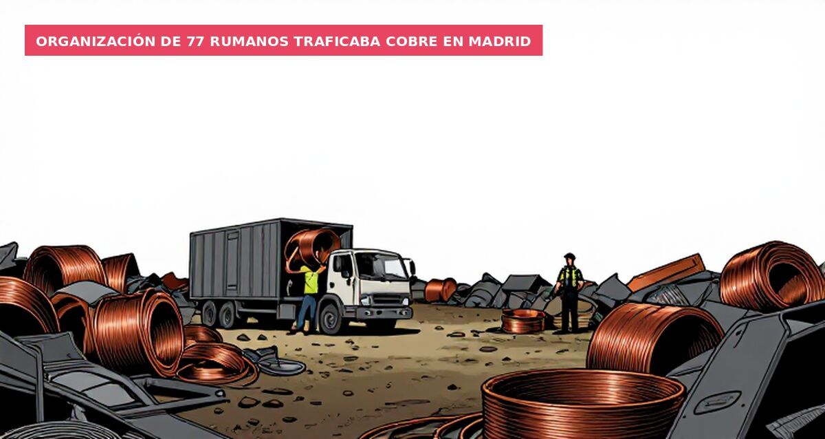 Organización de 77 rumanos traficaba cobre en Madrid