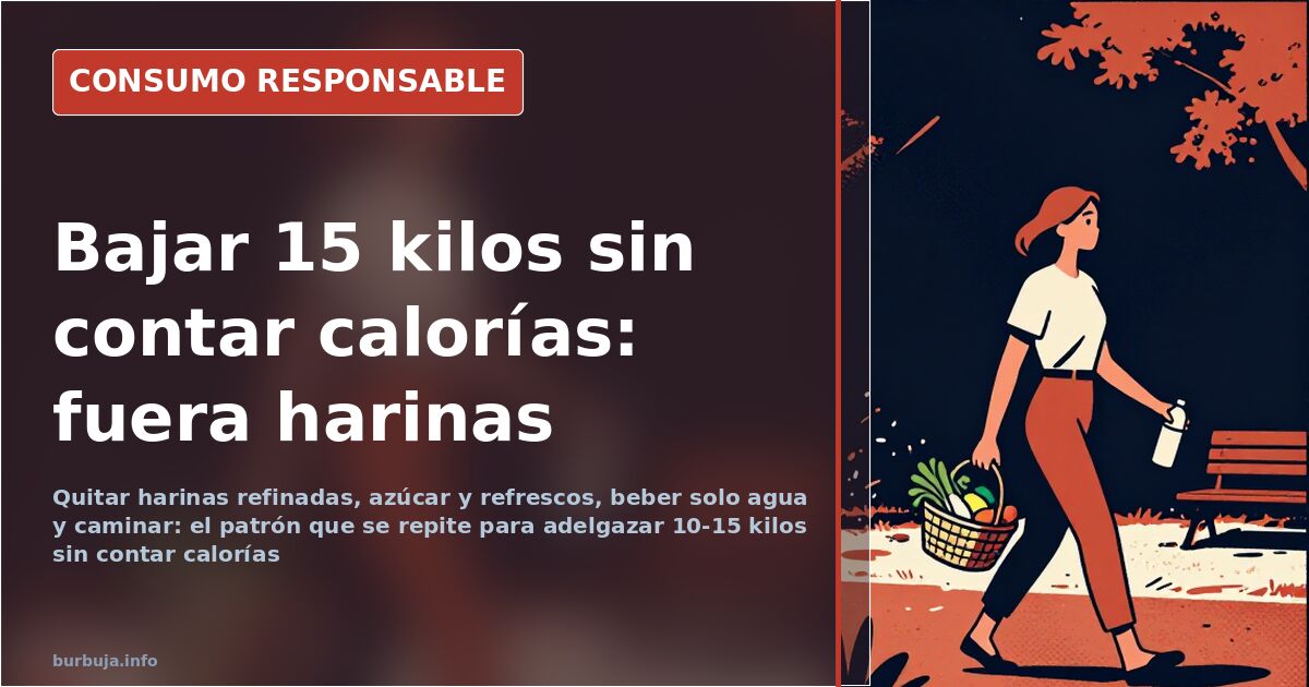 Adelgazar 10-15 kilos: fuera harinas, azúcar y refrescos