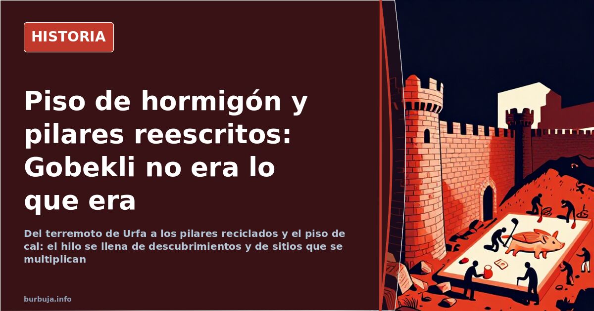 Piso de hormigón y pilares reescritos: Gobekli no era lo que era