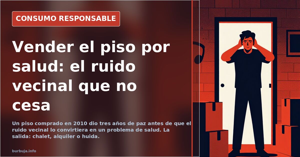 Edificio de viviendas con ventanas iluminadas donde el ruido vecinal obliga a plantearse vender el piso y mudarse