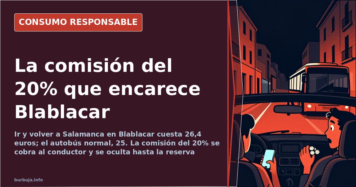 Pasajeros y conductor en un coche compartido de Blablacar circulando por una carretera española con equipaje en el maletero